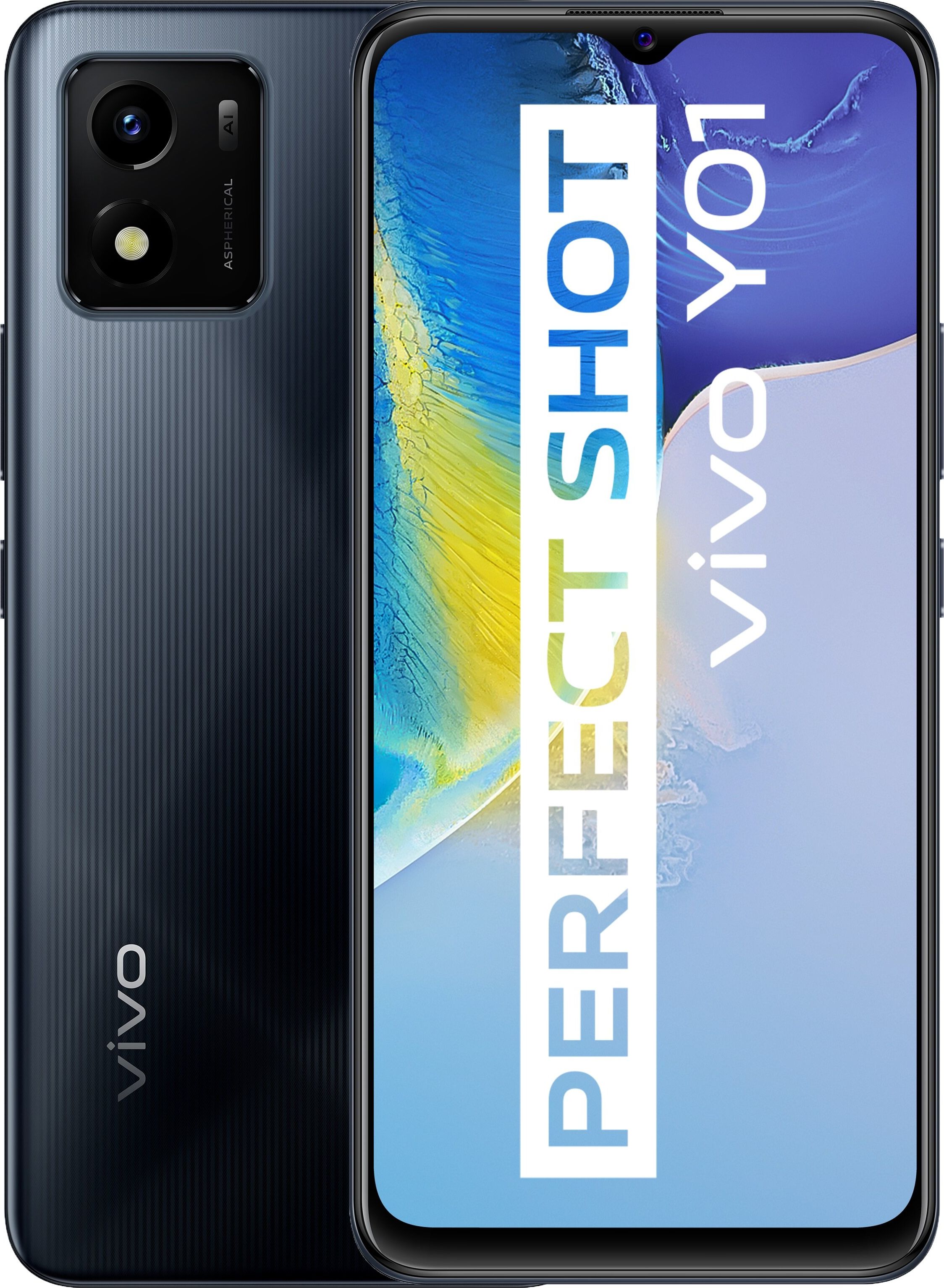 Smartfon Vivo Y01 3/32GB Dual SIM Czarny 10166039 Mobilais Telefons