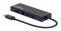 Manhattan USB3.2 Gen1 USB-A auf Dual-Monitor Multi-Adapter adapteris