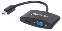 Manhattan 2-in-1 Mini-DisplayPort-Adapter HDMI/VGA-Buchse 4K adapteris