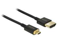 DeLOCK 84783 Slim Premium HDMI Kabel HDMI-A Stecker auf HDMImicro-D Stecker 3D 4K 2m kabelis, vads