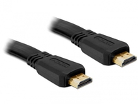 DeLOCK 82671 Flachbandkabel High Speed HDMI mit Ethernet HDMI Stecker auf HDMI Stecker 3m schwarz kabelis, vads