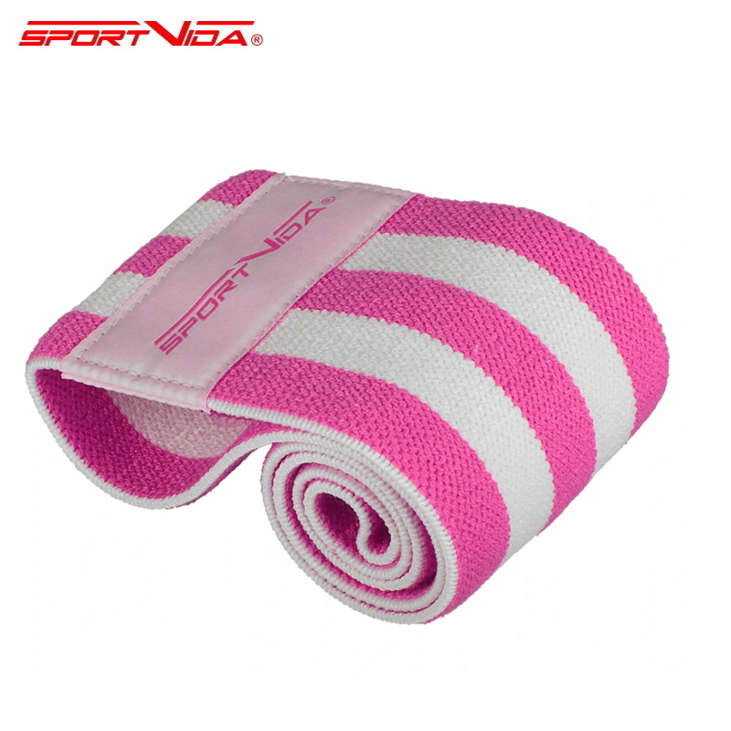 SportVida Fitnesa & Krossfit Hip Band Gumijas priekš sēžas un apakšējo muskuļiem 32*7,6cm Rozā Sporta aksesuāri