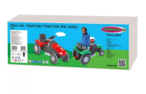 JAMARA Ride-on tractor Big Wheel 12V red 460785 Radiovadāmā rotaļlieta