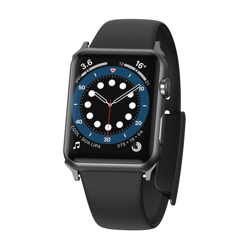 Baseus Elpojoša Gudrās fiksācijas silikona siksniņa-aproce Apple Watch 3 4 / 5 / 6 / SE series 38/40mm Melna Viedais pulkstenis, smartwatch