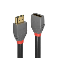 Lindy HDMI 2.0 Verlangerungskabel 0.5m, Anthra Line kabelis, vads