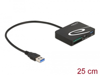 DELOCK Card Reader fur XQD/SD/Micro SD + USB Typ-A Port karšu lasītājs