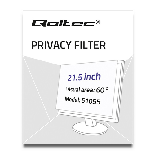 Qoltec 51055 display privacy filters Frameless display privacy filter 54.6 cm (21.5") 5901878510552