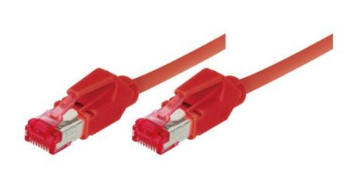 Patch Cable S/FTP, PiMF, Cat 6, red, 0,5 m halogen free, with Draka- Cable and Hiroseplugn TM21 (previous designation S/STP) (71800R) datortīklu aksesuārs