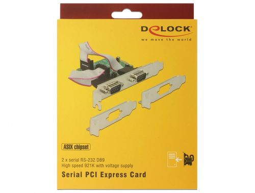 DeLOCK PCI Express > 2 x Serial RS-232 High Speed 921K karte