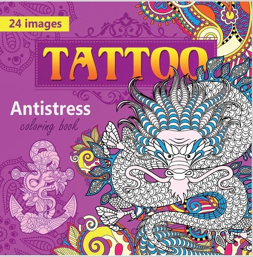 Kolorowanka antystresowa 200x200 12 Tattoo 440454 (4823089218076) Literatūra