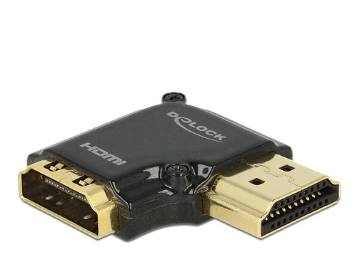 HDMI Adapter Delock A -> A St/Bu 90  rechts 4K Metallgehause