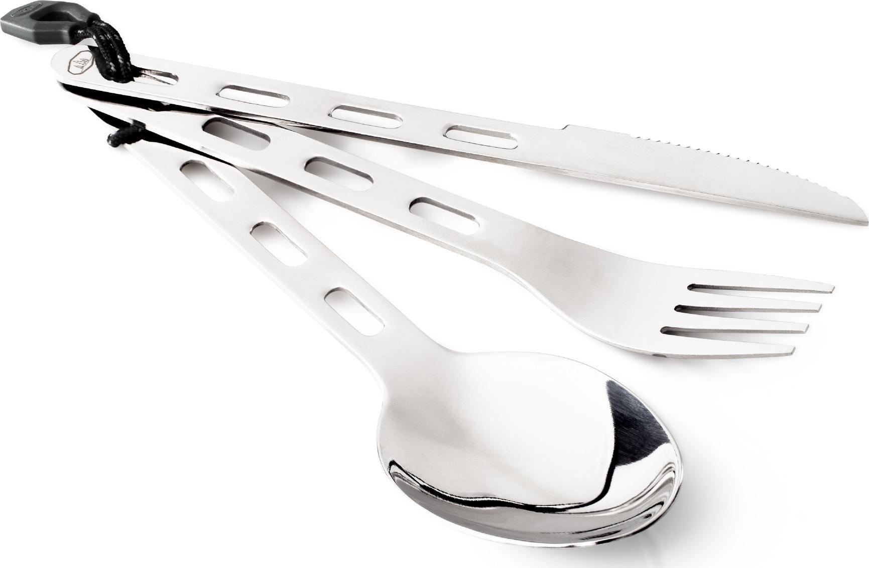 GSI Outdoors Zestaw sztuccow Glacier Stainless 3 PC Ring Cutlery 9990817 (0090497610035)