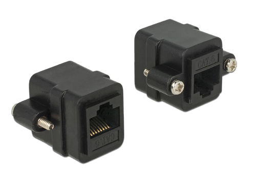 RJ45 Adapter Delock RJ45 -> RJ45 Bu/Bu Cat6 ungeschirmt Einb adapteris