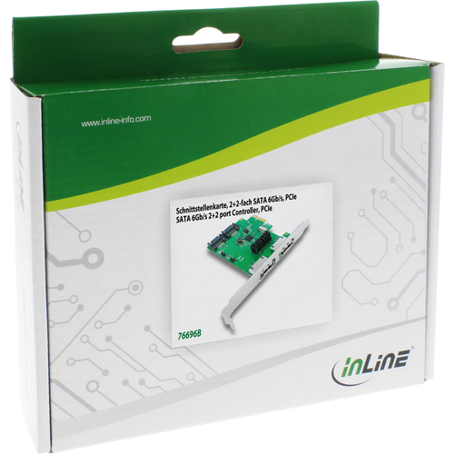 InLine Schnittstellenkarte PCIe x1 for 2x SATA 6G / 2x eSATA 6G karte