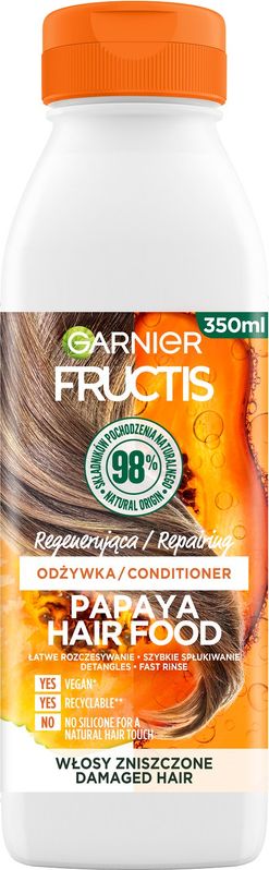 Garnier Fructis Hair Food Papaya Odzywka regenerujaca do wlosow zniszczonych 350ml 901026800 (3600542290333)