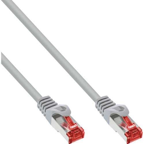 InLine Patchcord S/FTP, PiMF, Cat.6, 250MHz, PVC, CCA, Grey 1m (76111) tīkla kabelis