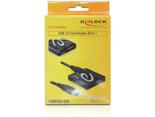 Delock Card Reader USB 3.0 > All in One karšu lasītājs