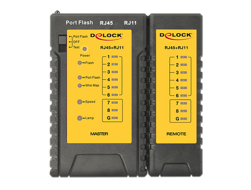 DELOCK Netzwerk Tester RJ45/RJ12 LED Portfinder-Funkt. Darbarīki