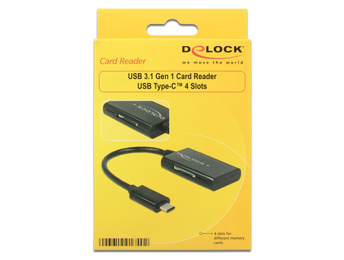 DeLOCK 91740 USB 3.0 (3.1 Gen 1) Type-C black Kartenleser (91740) karšu lasītājs