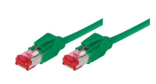 Patch Cable S/FTP, PiMF, Cat 6, green, 1,0 m halogen free, with Draka- Cable and Hiroseplugn TM21 (previous designation S/STP) (71801G) datortīklu aksesuārs