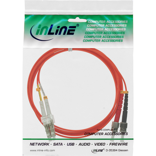 InLine Patchcord swiatlowodowy LC/ST,  50/125µm OM2 15m (88515) tīkla kabelis