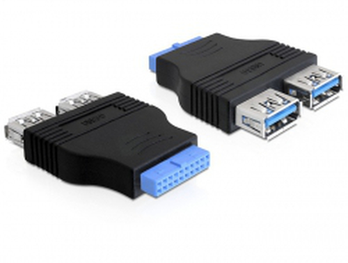 Delock  USB Adapter USB3.0 PinHead->2xUSB3.0