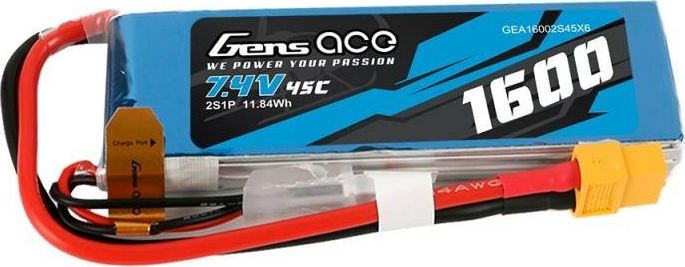 Gens Ace Akumulator GensAce LiPo 1600mAh 7.4V 45C 2S1P XT60