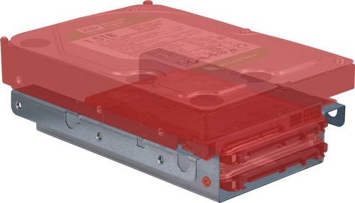 Inter-Tech SSD-Einbaurahmen silber 2x 2.5" in 3.5" piederumi cietajiem diskiem HDD