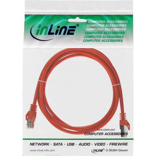 InLine Patchcord SF/UTP, Cat.5e,  orange 0.25m (72522O) tīkla kabelis