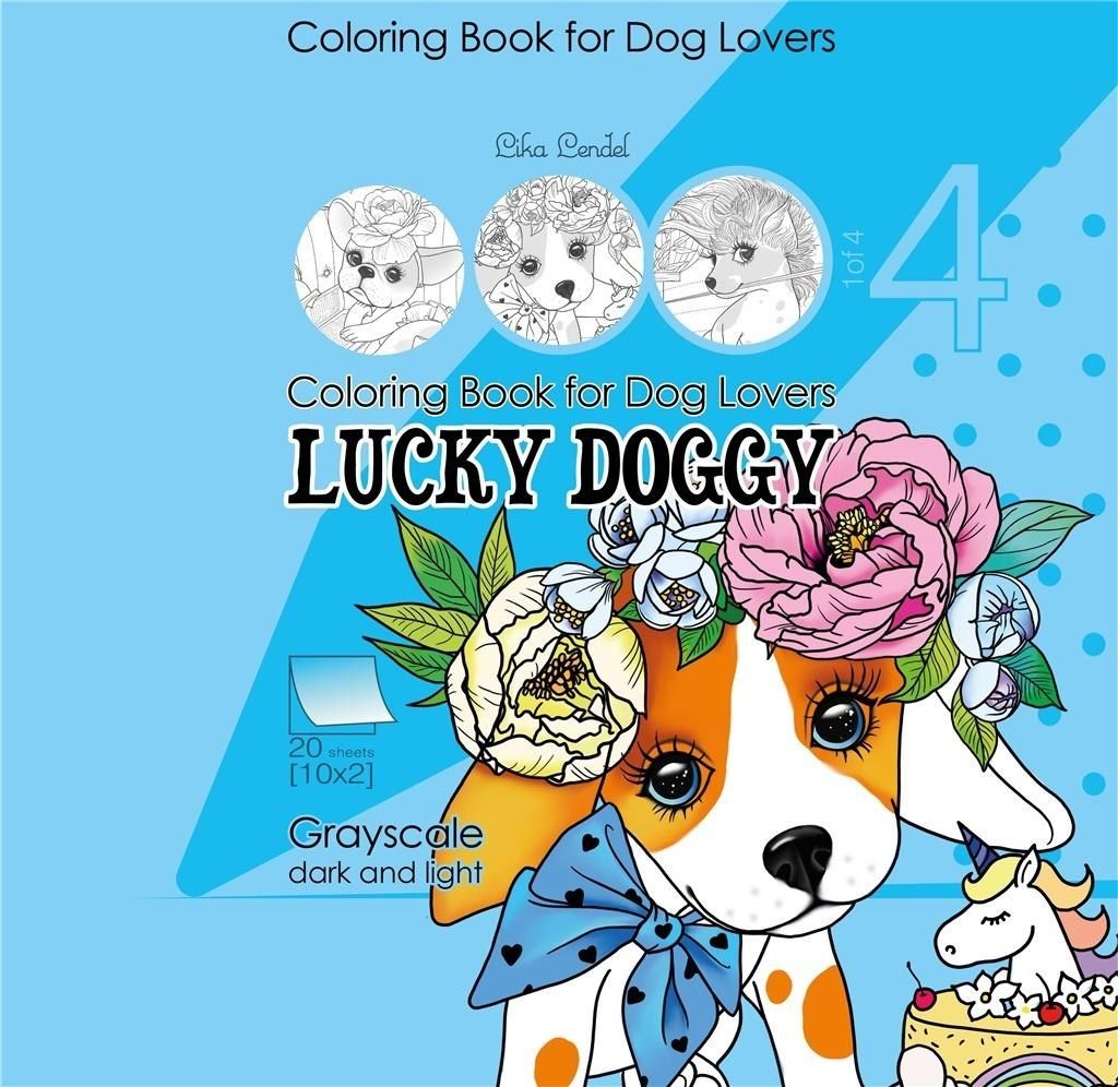 Kolorowanka antystresowa 200x200 Lucky Doggy 4 440478 (4823089211800) Literatūra