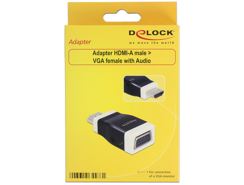 Delock Adapter HDMI-A male > VGA female with Audio karte