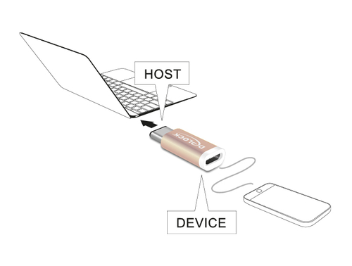DeLOCK 65677 USB Adapter USB Type-C St (Host) > USB Micro B Buchse (Device)