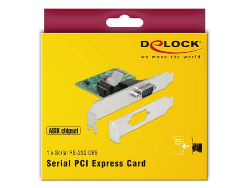 DELOCK PCI Express 1x Seriell + Low profile karte