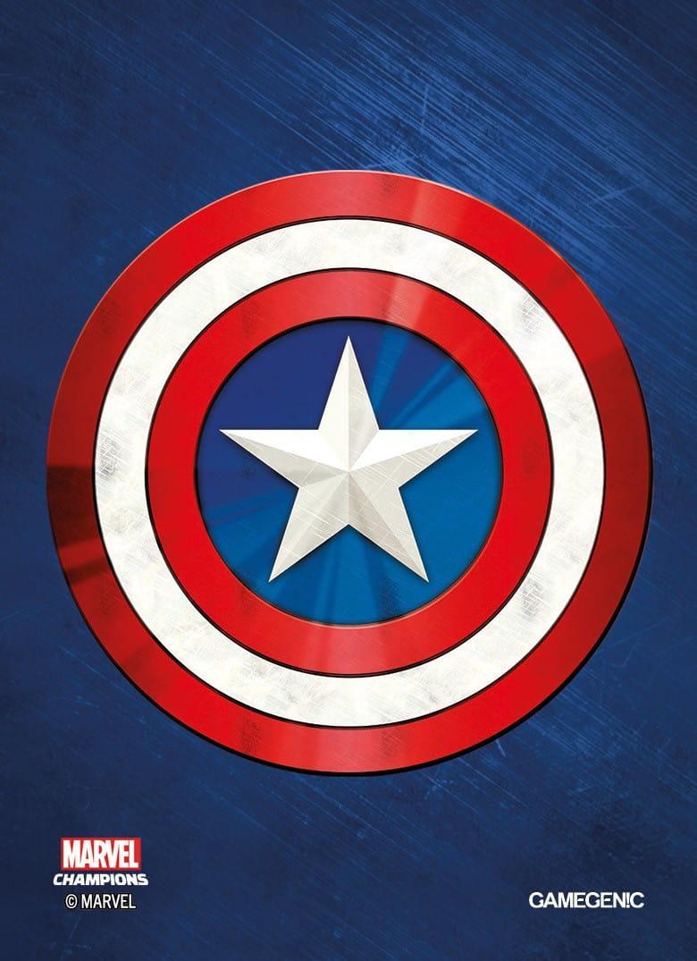Gamegenic Gamegenic: MARVEL Art Sleeves (66 mm x 91 mm) Captain America 50+1 szt. 2000412 (4251715409619) galda spēle
