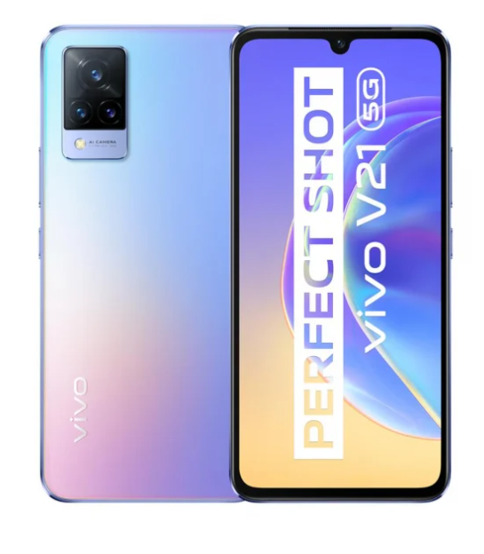 Smartfon Vivo V21 5G 8/128GB Dual SIM Niebiesko-rozowy 9097823 Mobilais Telefons