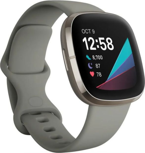 Fitbit Sense  Smart watch, GPS (satellite), AMOLED, Touchscreen, Heart rate monitor, Activity monitoring 24/7, Waterproof, Bluetooth, Wi-Fi, Viedais pulkstenis, smartwatch