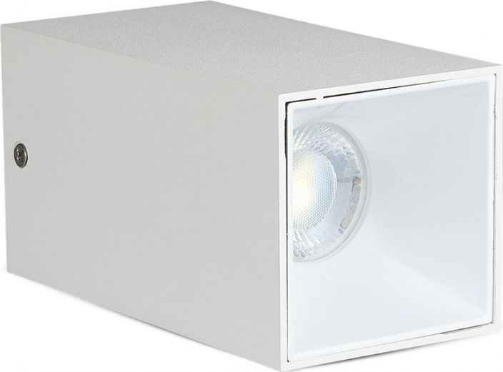 Lampa sufitowa V-TAC spot sufitowy VT-882 GU10 35W IP20 kwadrat 14 x 7,4 cm bialy twm_984338 (3800157651882) apgaismes ķermenis