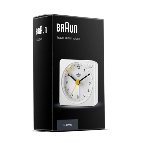 Braun BC 02 XW quartz alarm white with light switch radio, radiopulksteņi