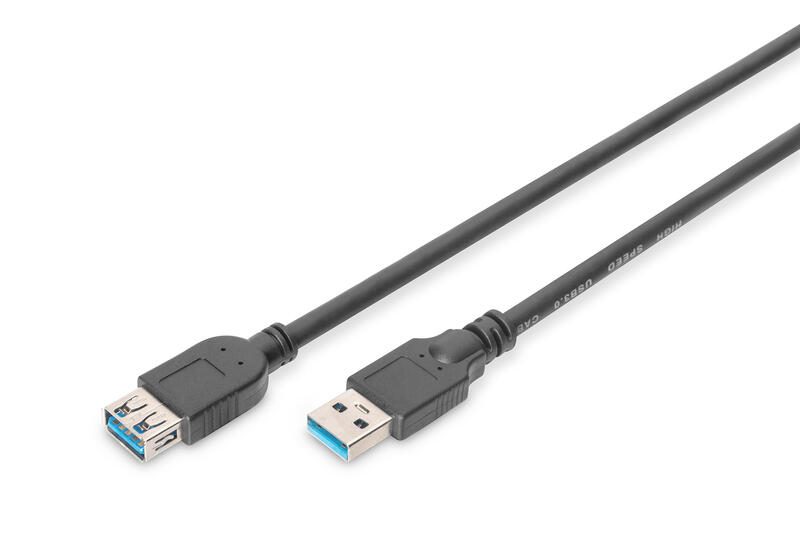 ASSMANN USB 3.0 SuperSpeed Extension cable USB A M (plug)/USB A F (jack) 1,8m bl USB kabelis