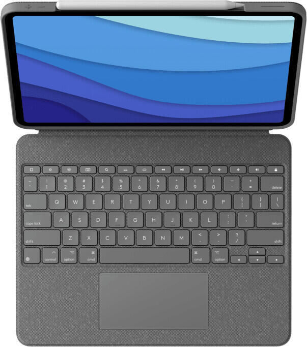 Logitech Combo Touch - keyboard and folio case - with trackpad - QWERTZ - German - oxford gray klaviatūra