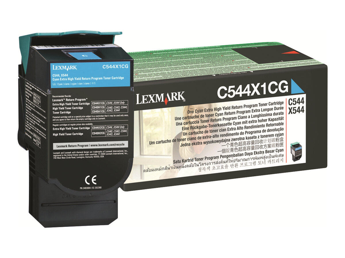 Toner Lexmark cyan | 4000pgs | C544dn/C544dtn/C544dw/C544n/X544dn/X544dtn/X54... toneris