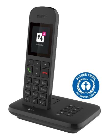 Telekom Sinus A12 Festnetz-Telefon mit Basis und AB Schwarz (fur analogen Anschlus) IP telefonija
