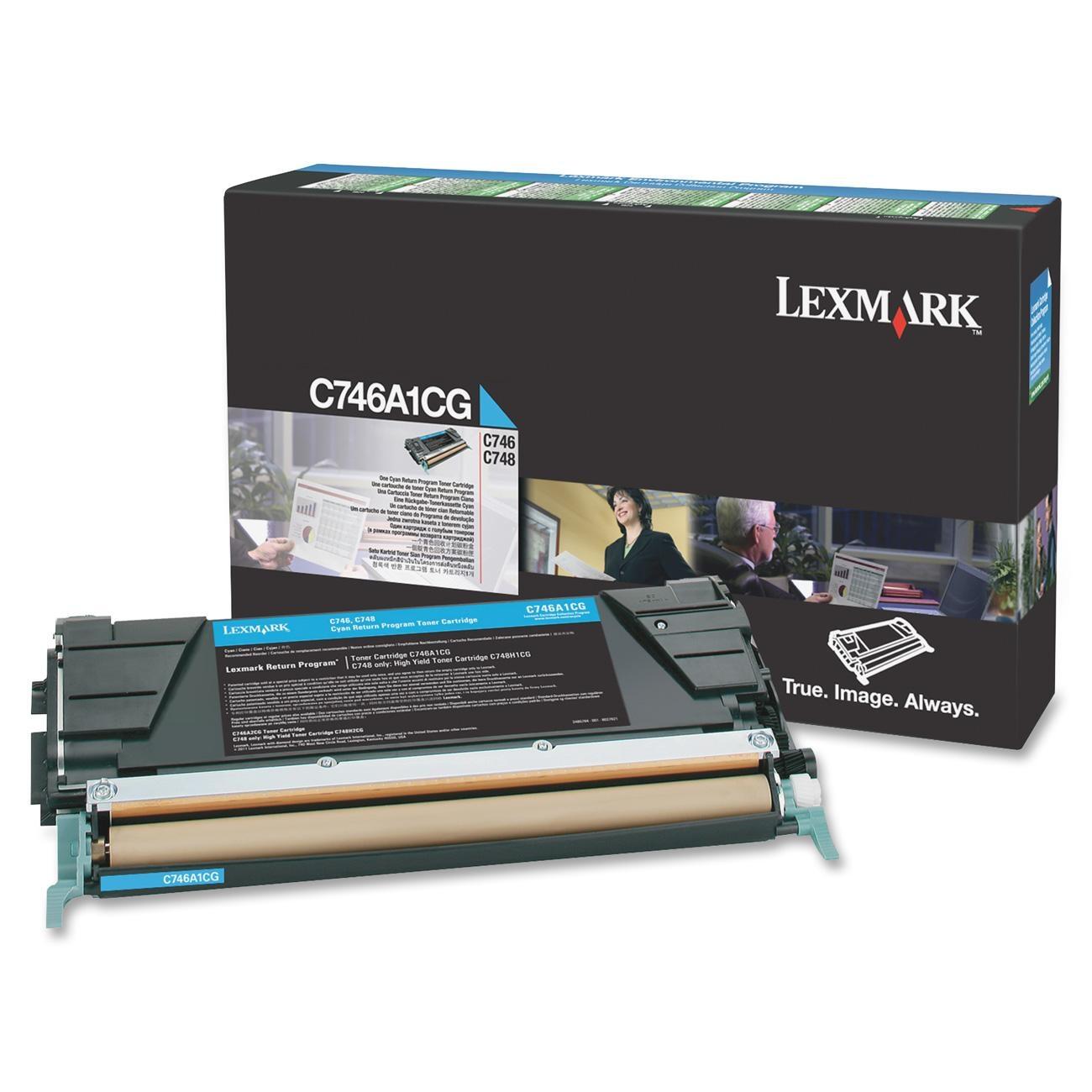 Lexmark C74x Cyan Return Programme Toner Cartridge toneris