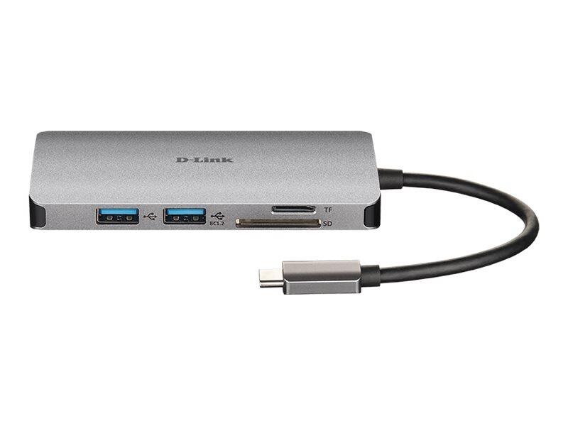 Stacja/replikator D-Link 6-in-1 USB-C Hub with HDMI/Card Reader/Power Delivery dock stacijas HDD adapteri