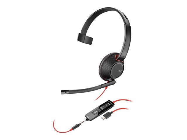 Poly Blackwire 5200 Series C5210 Mono Headset On-Ear (USB-A,3,5 mm Stecker, kabelgebunden) austiņas