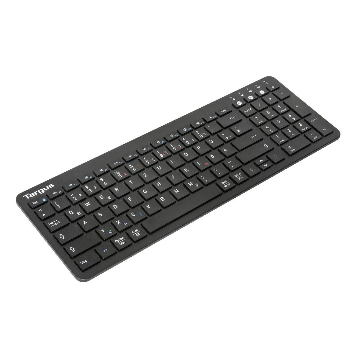 Targus Antimikrobielle Bluetooth-Universal-Tastatur in mittlerer Grose (Deutsche) klaviatūra