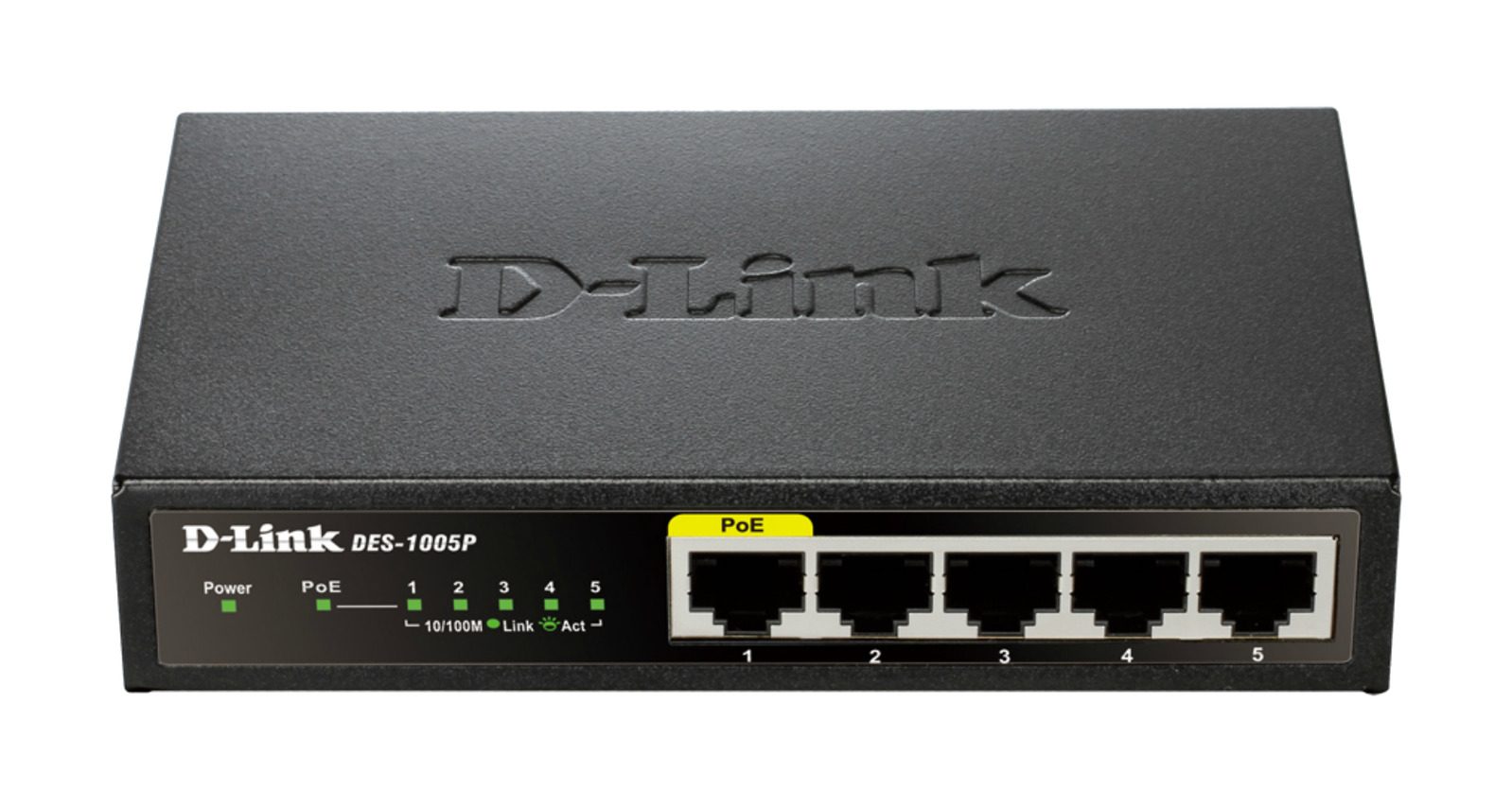 D-Link 5-Port Fast Ethernet PoE Desktop Switch, 1 PoE port max. 15.4 W komutators