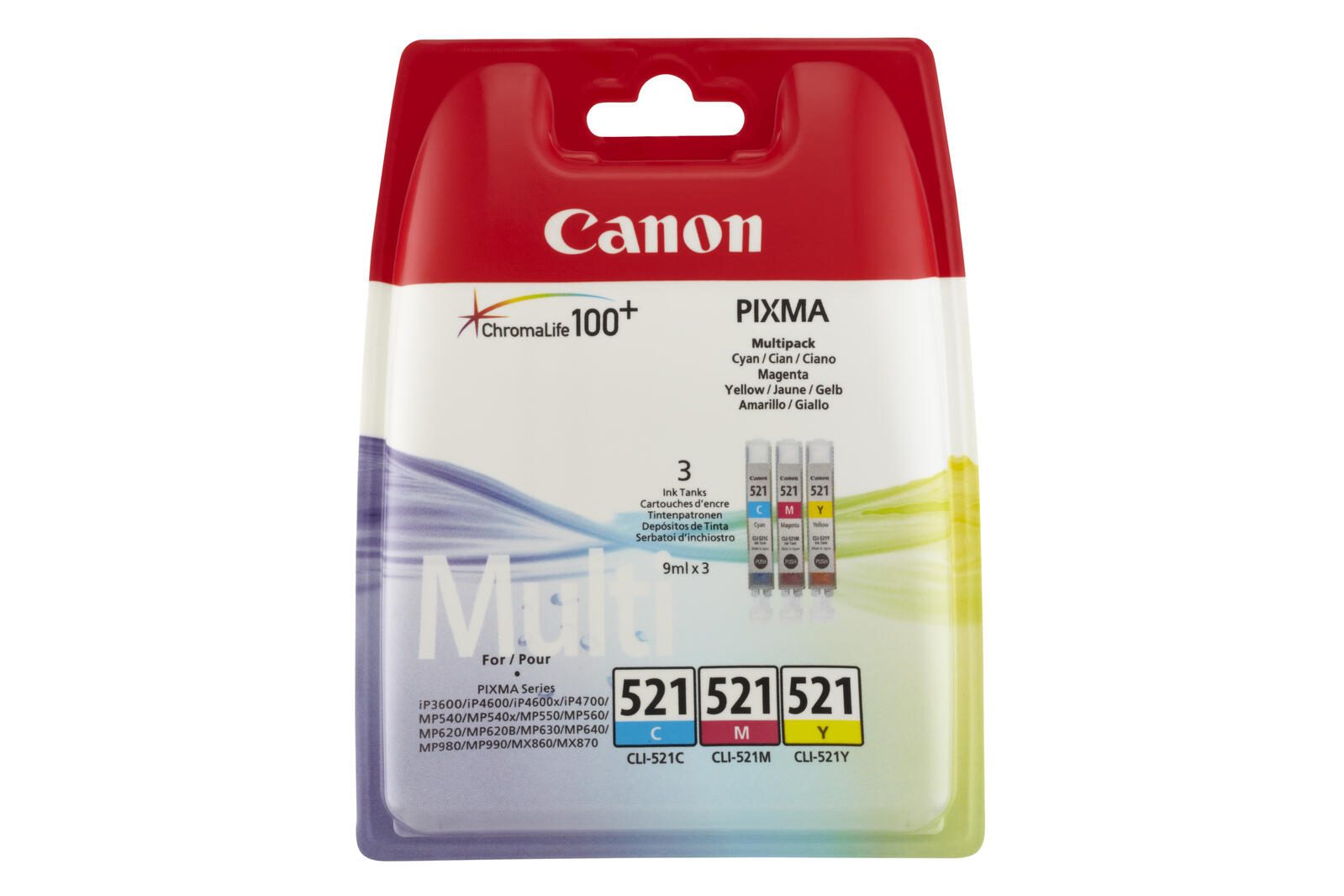 Canon CLI-521 C/​M/​Y MultiPack kārtridžs