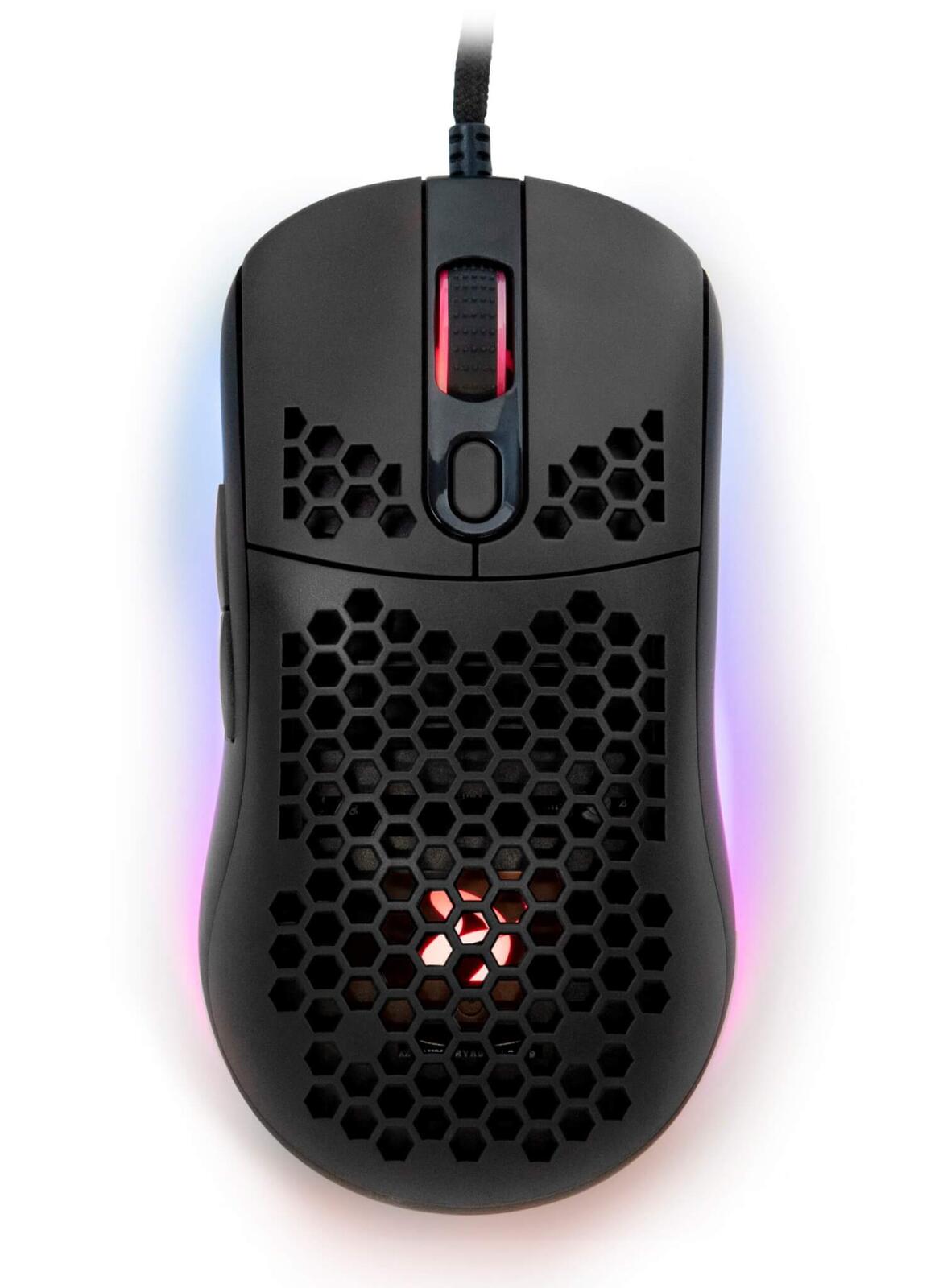 Arozzi Favo Ultra Light Gaming Mouse, RGB LED light, Black, Gaming Mouse 850009447470 peles paliknis