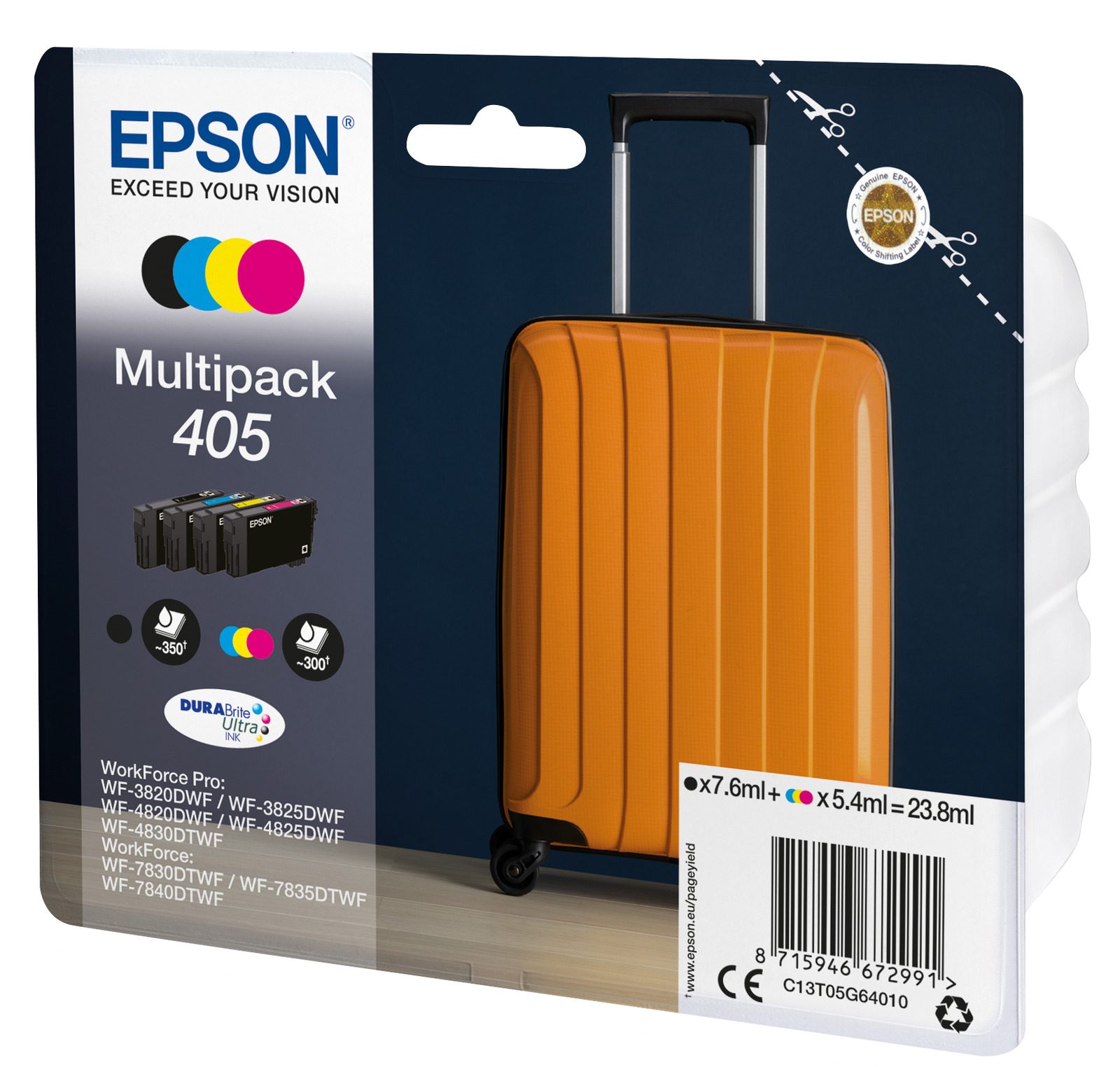 Epson DURABrite Ultra Multipack (4 colors) 405            T 05G6 kārtridžs